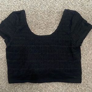 Black crop top